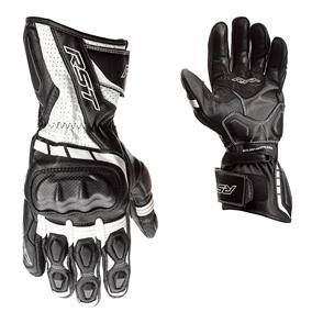 RST AXIS CE LEATHER GLOVE [BLACK/WHITE]